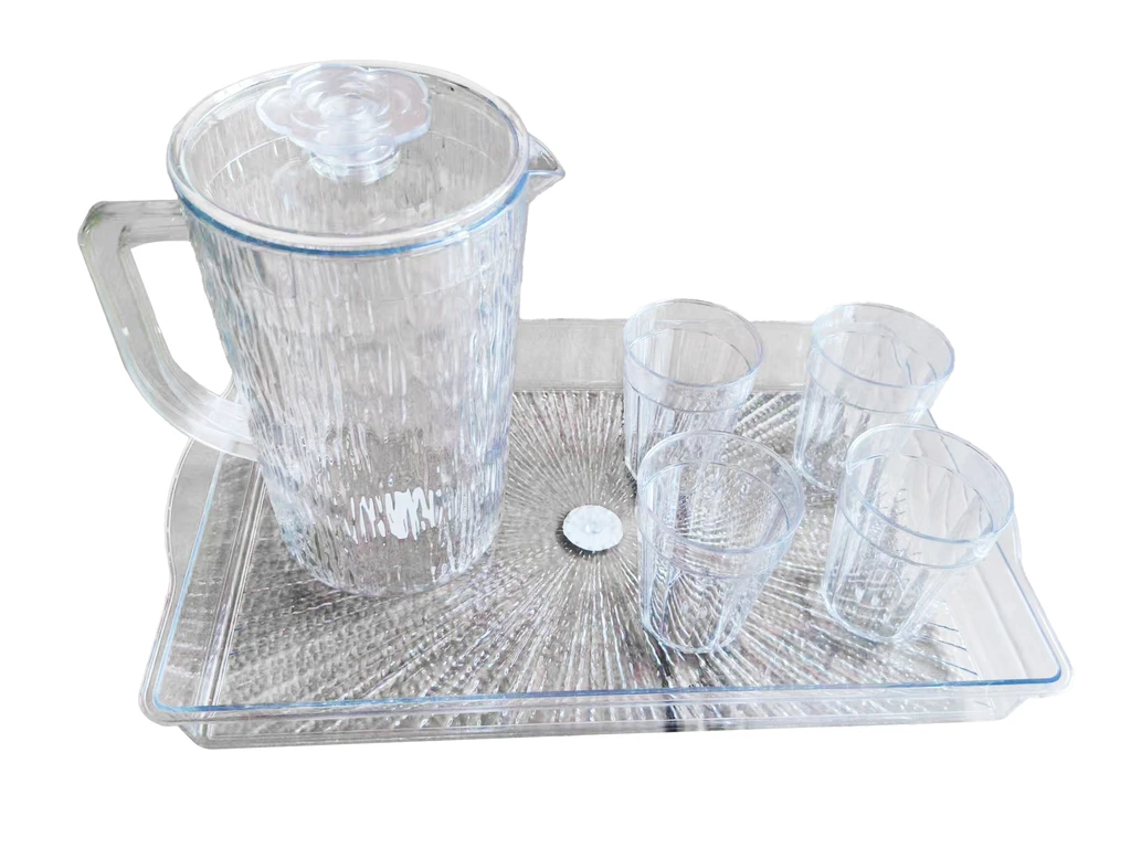 6-PIECE DRINKING SET WITH TRAY