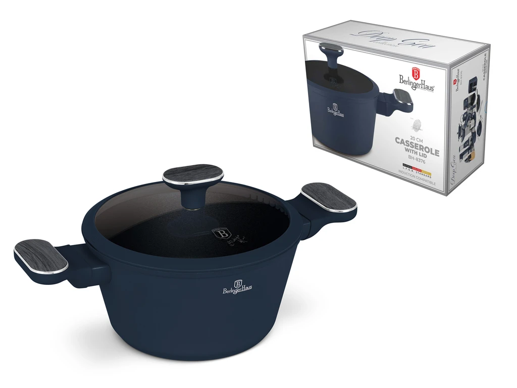 20CM CASSEROLE WITH LID - BLUE