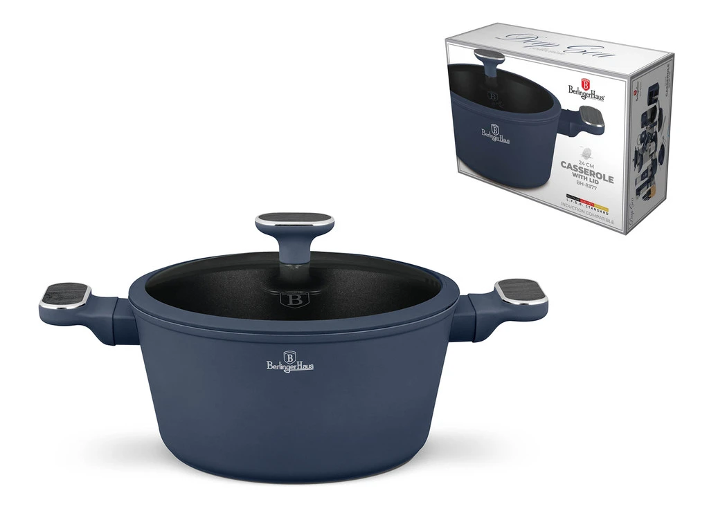 24CM CASSEROLE WITH LID - BLUE