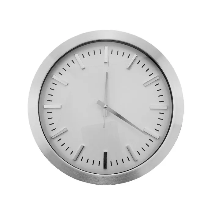 15.7 ALUMINIUM WALL CLOCK BATTERY OPERATED