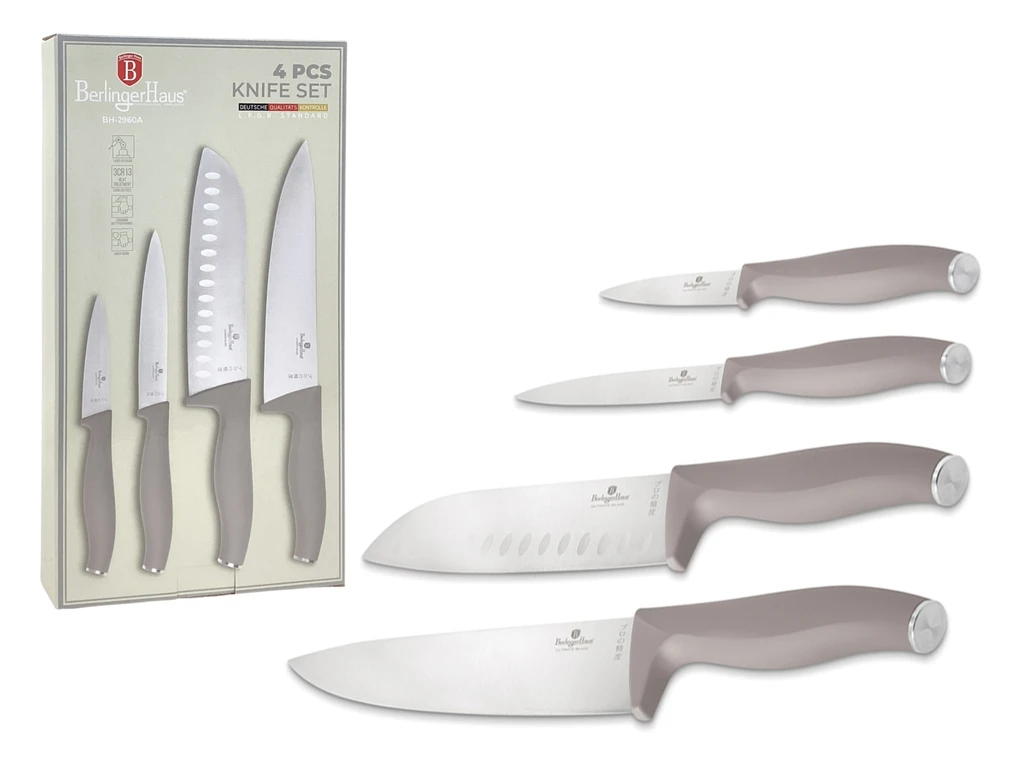 4-PIECE KNIFE SET - TAUPE