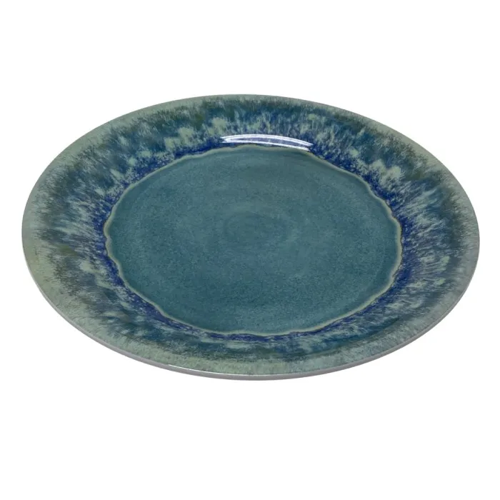 SET OF 4 DINNER PLATES 7.5 " - TURQUOISE