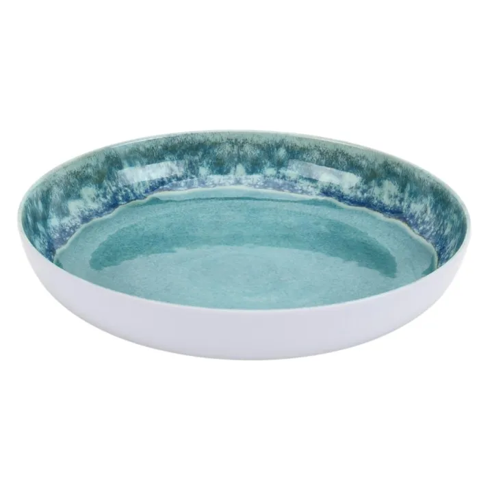 SET OF 4 DINNER BOWLS 8.5" - TURQUOISE
