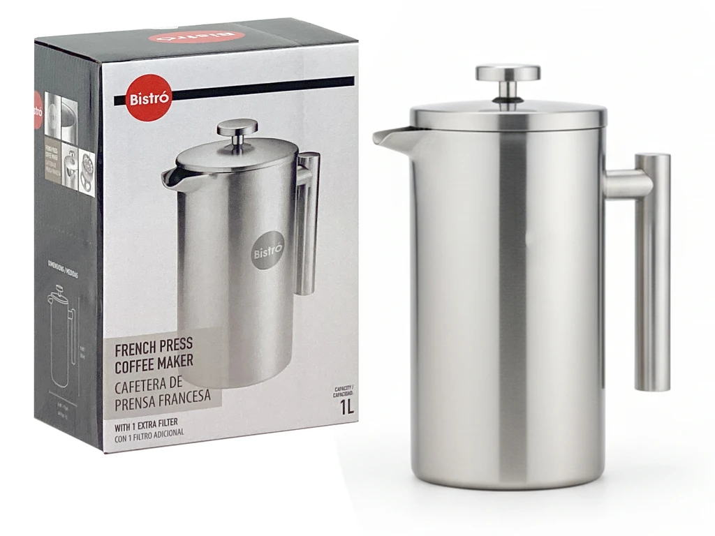 1L DOUBLE WALL COFFEE FRENCH PRESS