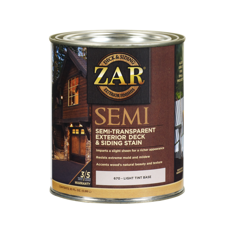 ZAR® Semi Transparent Deck Stain & Siding