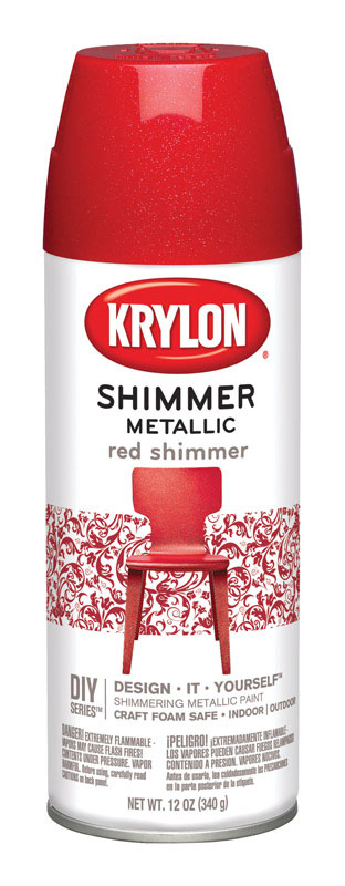 Krylon Shimmer Metallic Spray Paint 11.5oz Red