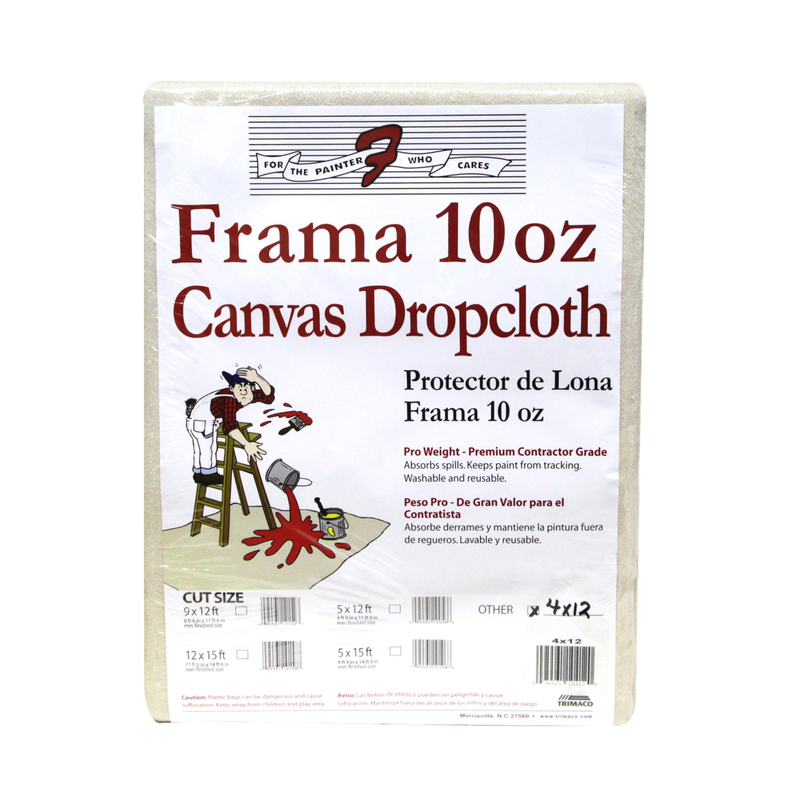 Trimaco Frama Heavy Weight Canvas Drop Cloth 4 ft. W x 12 ft. L 1004