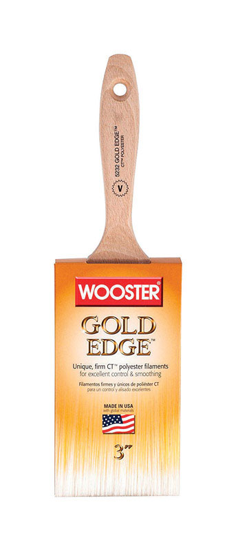 Wooster Gold Edge 3 in. W Flat Varnish Brush