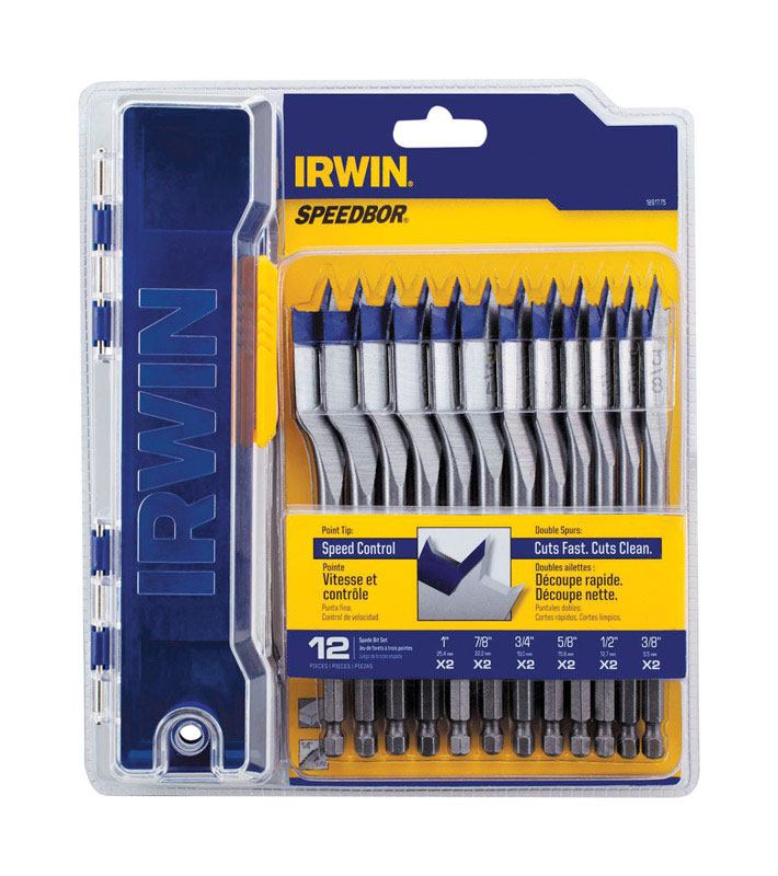 BLACK AND DECKER US INC Irwin Speedbor Steel Wood Bit Set 12 pc