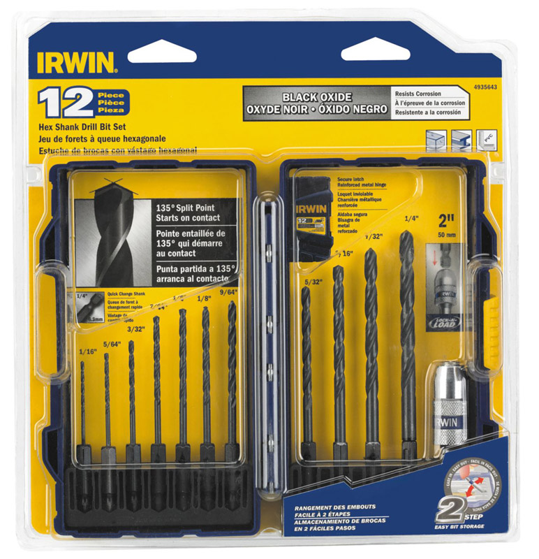 BLACK AND DECKER US INC Irwin High Speed Steel Drill Bit Set 12 pc