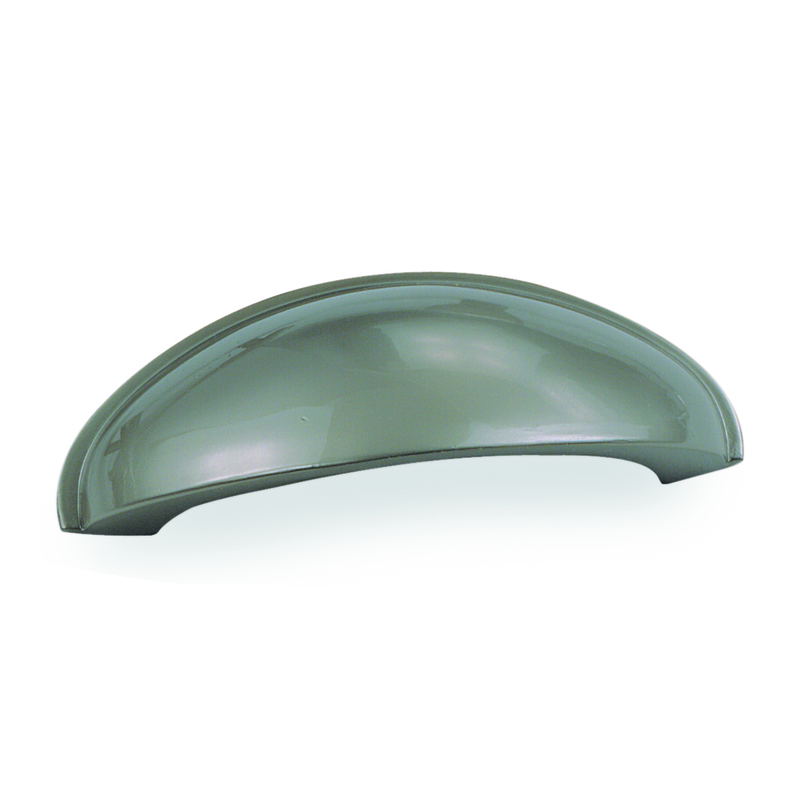 Laurey Geo Half Oval Cabinet Pull 64 mm Flat Pewter 1 pk