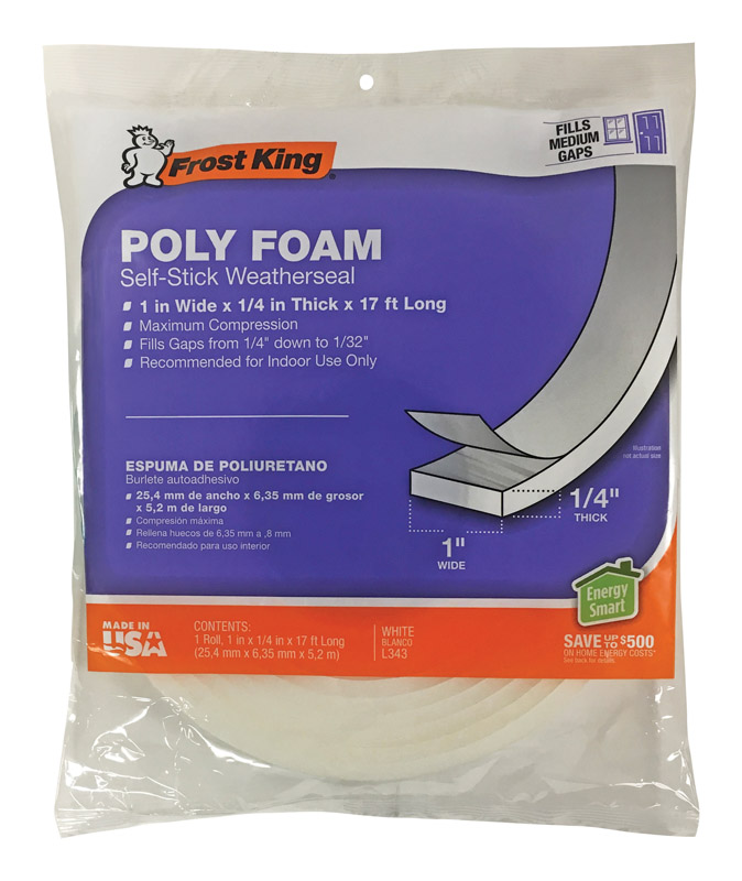 2 Rolls Weather Stripping,1/4 Inch Wide X 1/8 Inch Thick Foam Seal