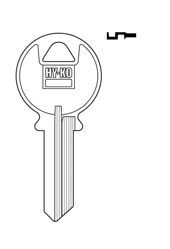 HY-KO PROD Cable Lock Key Ring (KC124), Assorted colors