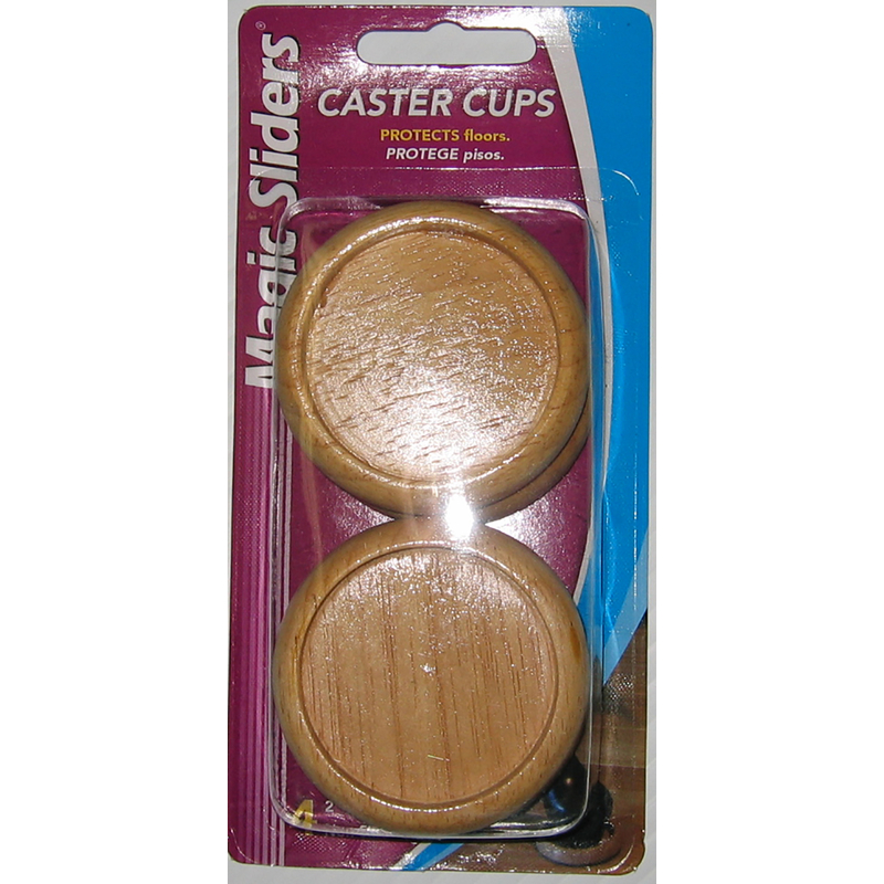 Magic Sliders Plastic Protective Pads Oak Round 2 in. W x 2 in. L 4 pk