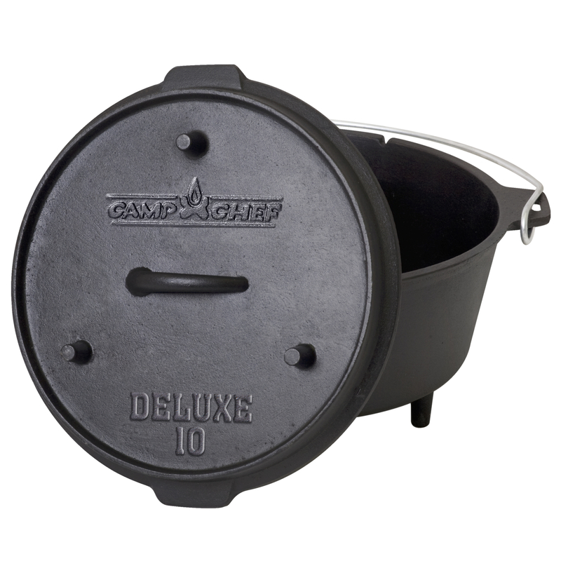 Ace Camp Chef Deluxe Cast Iron Dutch Oven 5 qt. Black Gorhams