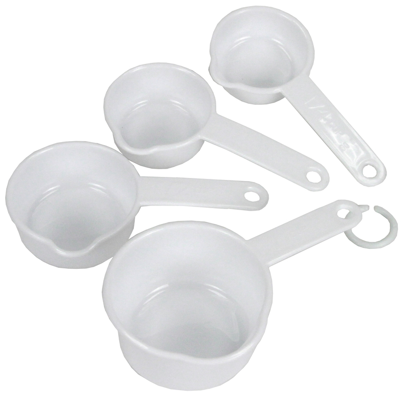 Smart Savers 1 Cup White Plastic Measuring Cup - Dazey's Supply