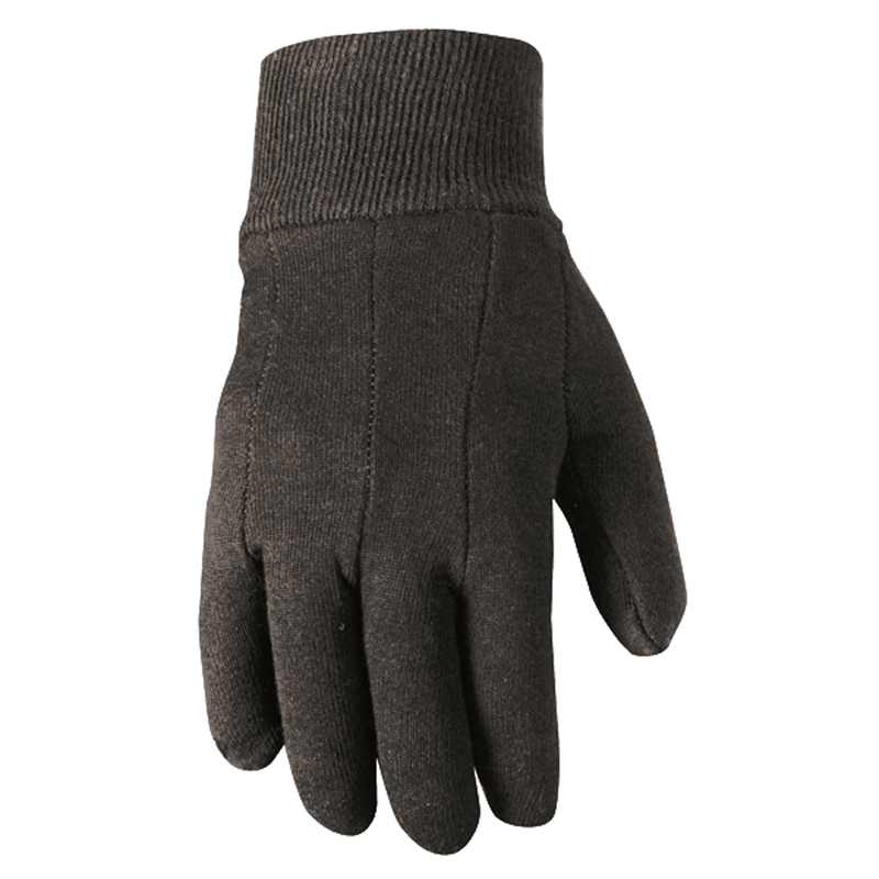 Jersey Work Gloves, Brown, Men's L