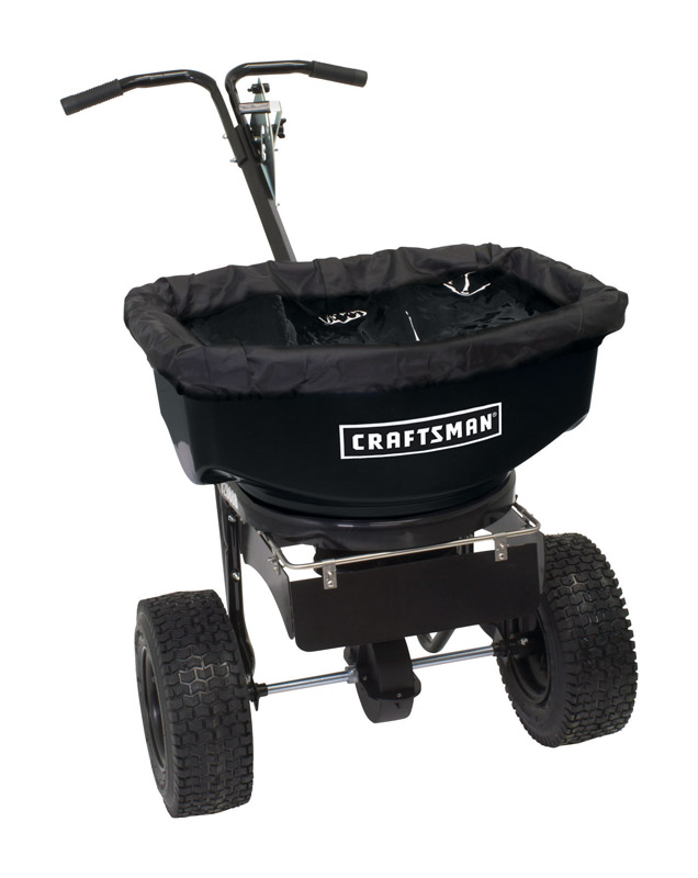 BLACK AND DECKER US INC Craftsman Push Spreader For Ice Melt 80 lb