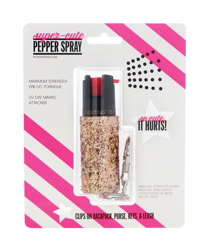 Bling Sting Super-cute Rose Gold Plastic Pepper Spray