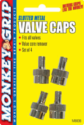 Valve Caps, Slotted, 4-Pk.