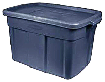 Rubbermaid 50 Gallon Stackable Storage Container, Dark Indigo