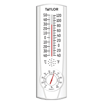 Taylor Indoor/Outdoor Aluminum Thermometer, 8-3/4-In.