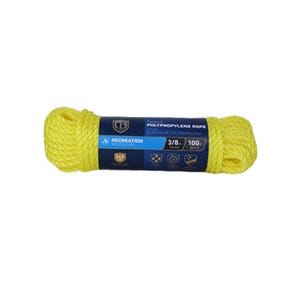 3/8 in. x 100 ft. Twisted Polypro Rope Coilette in Yellow