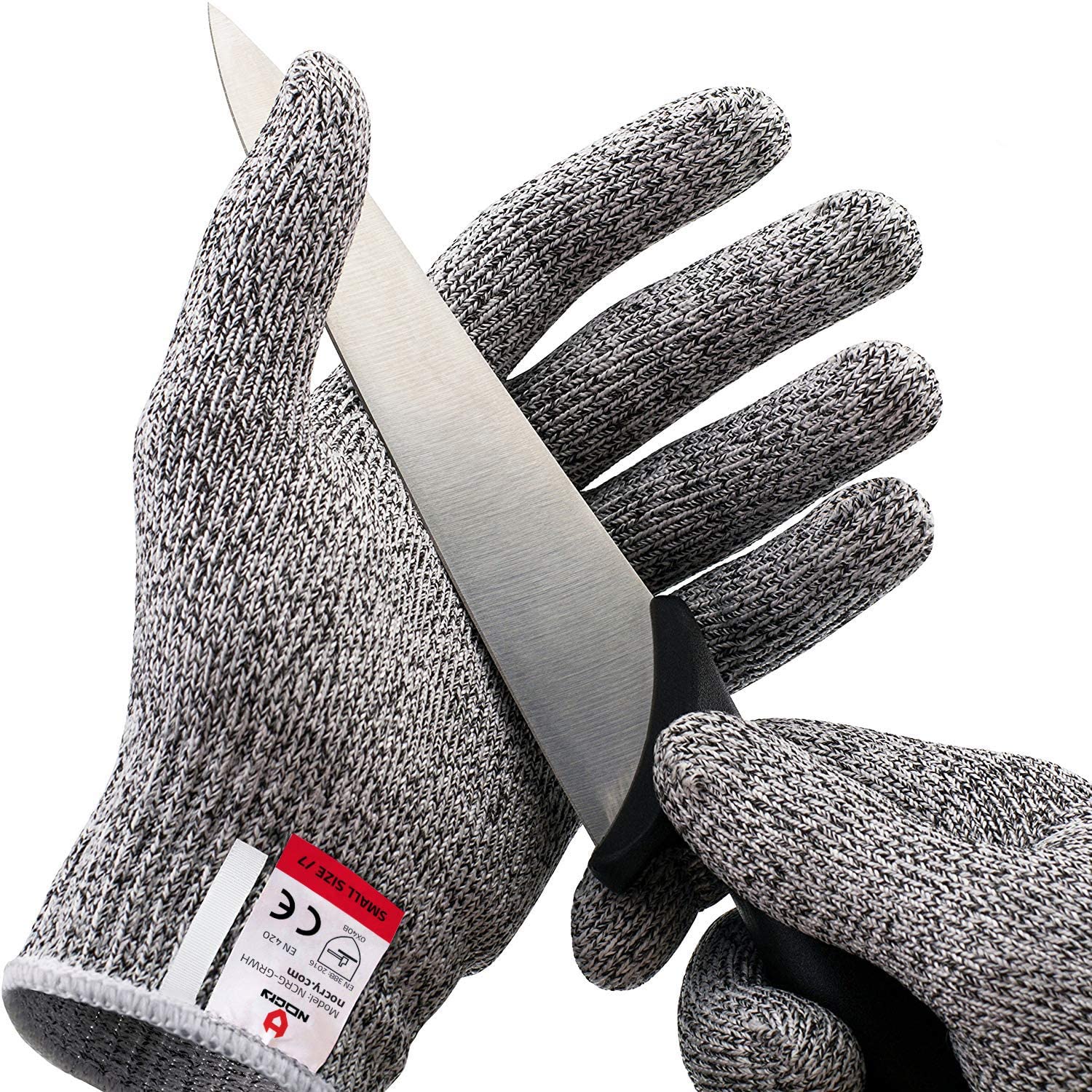 Size Medium, Complimentary Ebook Included Cut Resistant Gloves -  Ambidextrous, Food Grade, High Performance Level 5 Protection.