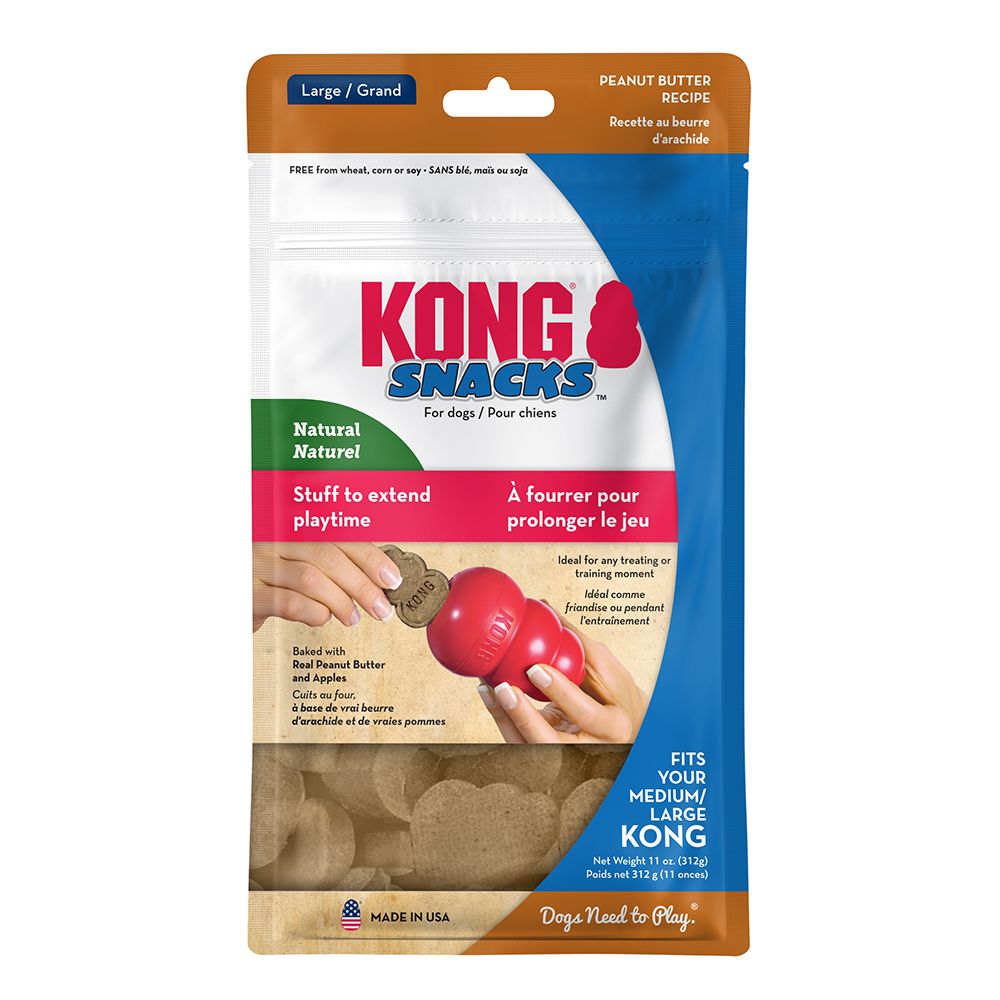 Kong Large Breed Peanut Butter Snacks, Dog Toy Stuffing Treat 11oz