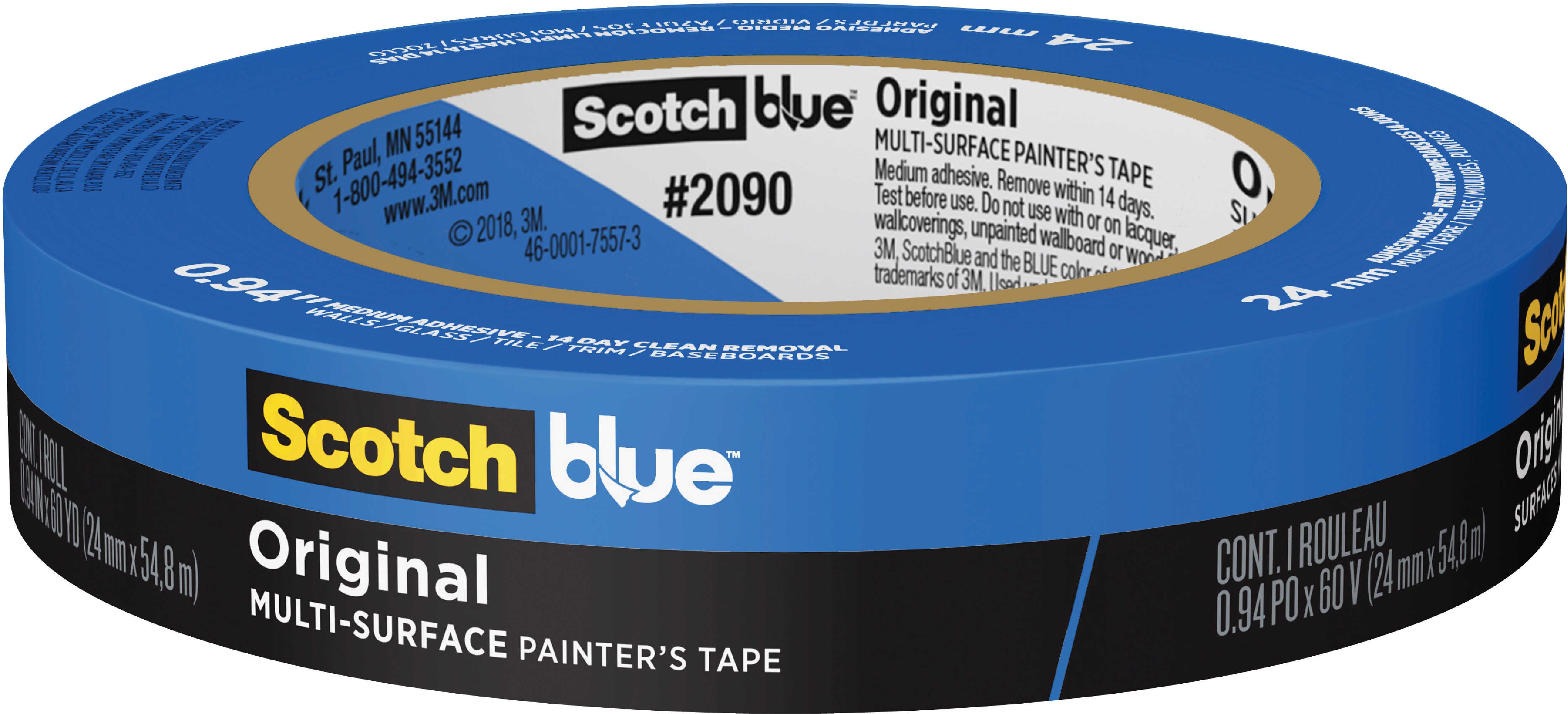 ScotchBlue 2097-36ec Exterior Painter's Tape, Blue, 1.41 x 45 yd