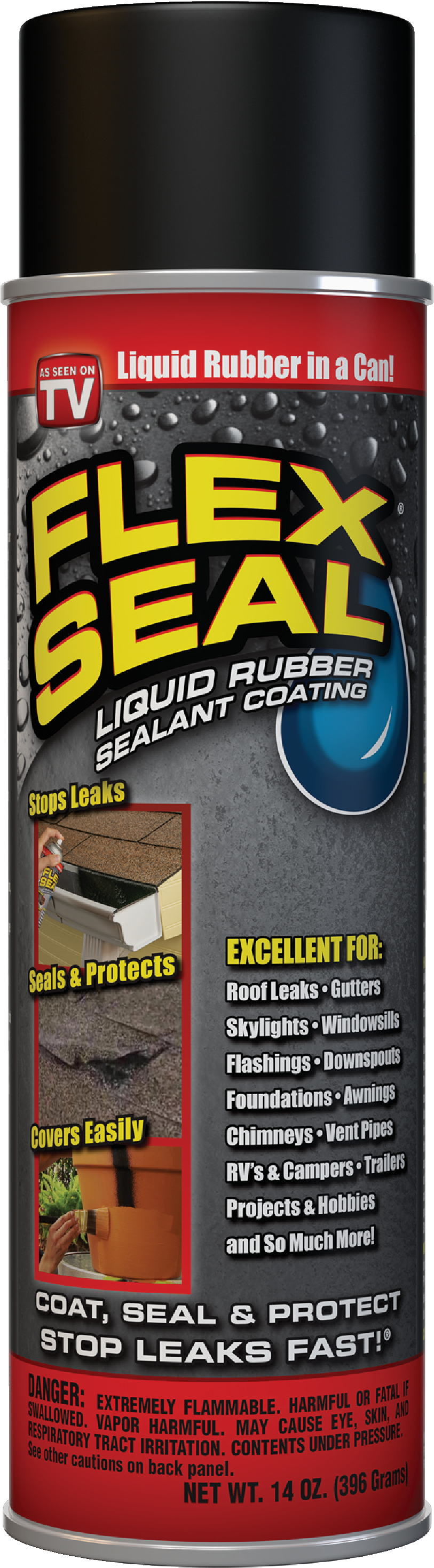 Flex Seal Liquid Rubber Sealant Coating 1 gal. Black Can