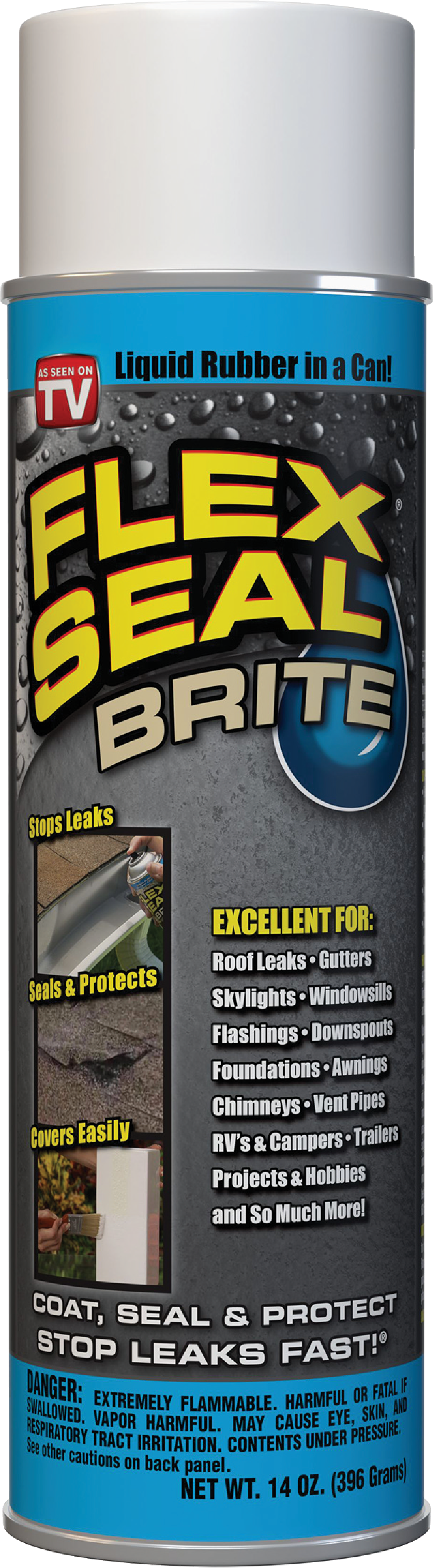 Flex Seal Aerosol Liquid Rubber Sealant Coating, 14 oz, Clear 