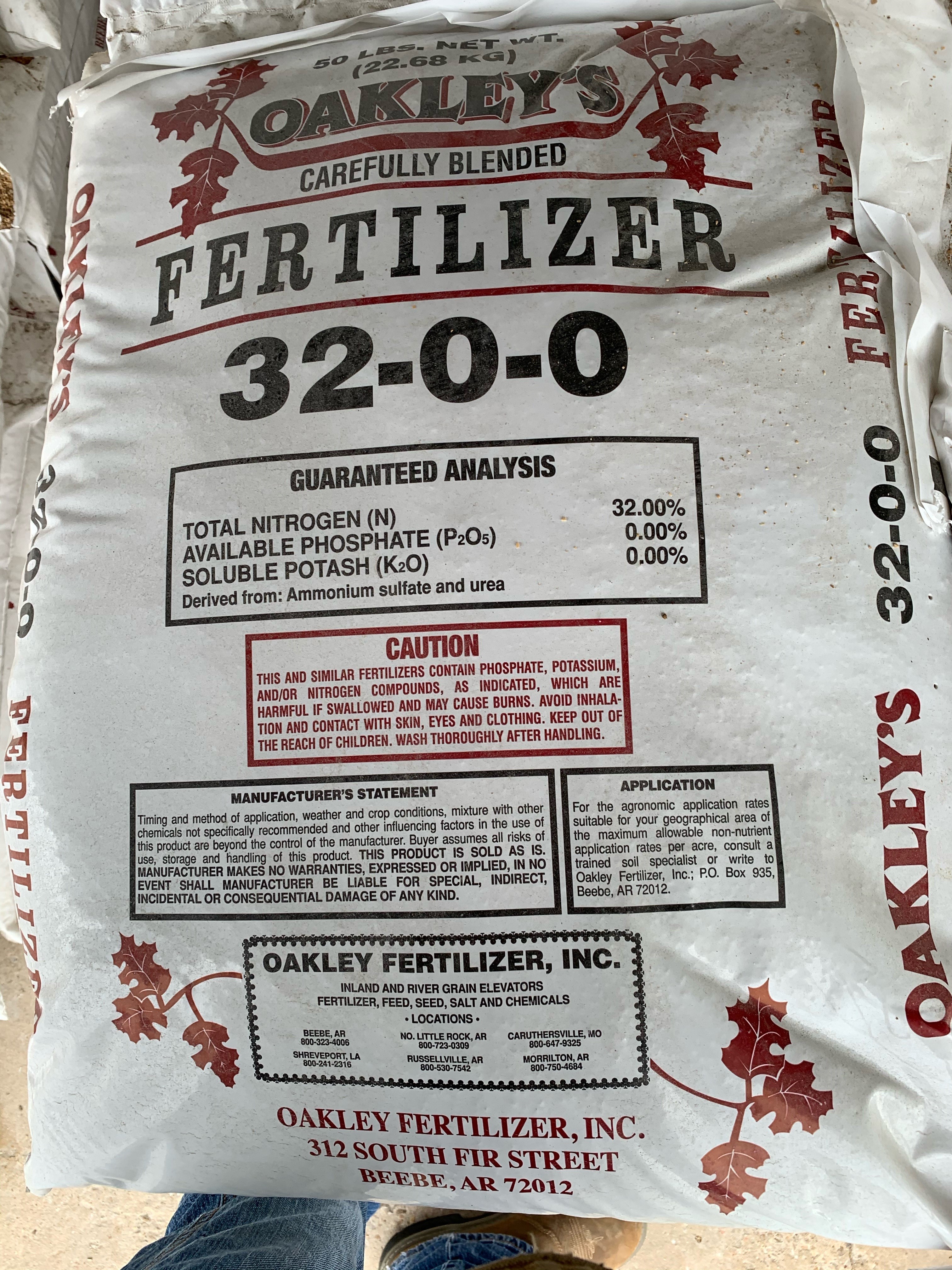 32-0-0 Fertilizer 50lb Bag | Gregg Farm Services