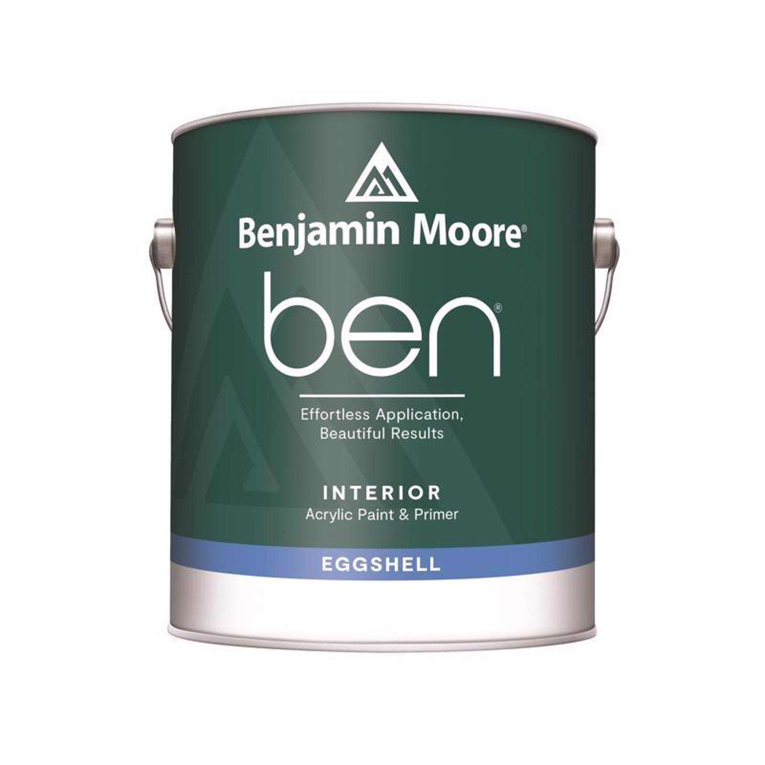 Benjamin Moore Ben Interior Eggshell Finish Latex Paint, 1 Gallon, Model N6261X-001