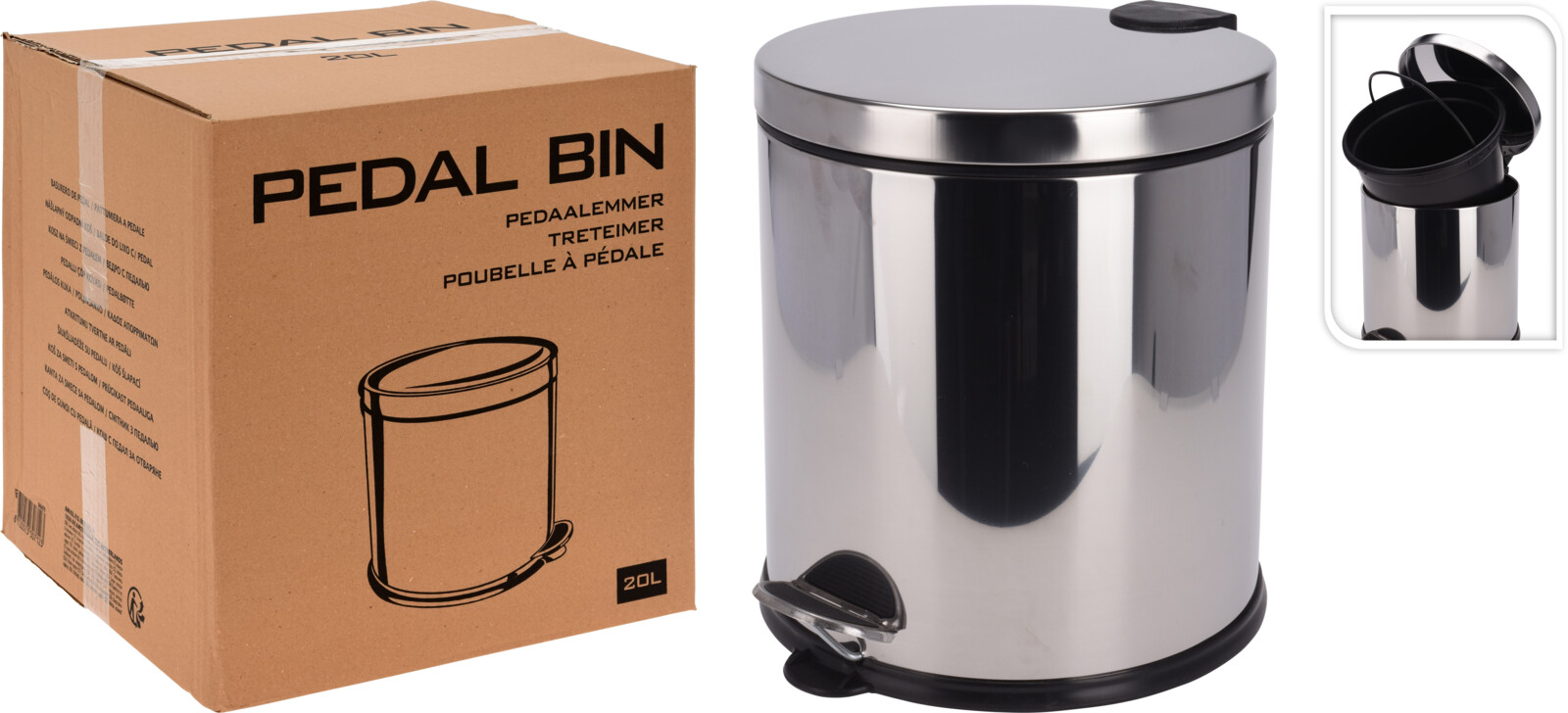 PEDAL BIN 20 LITER/677OZ