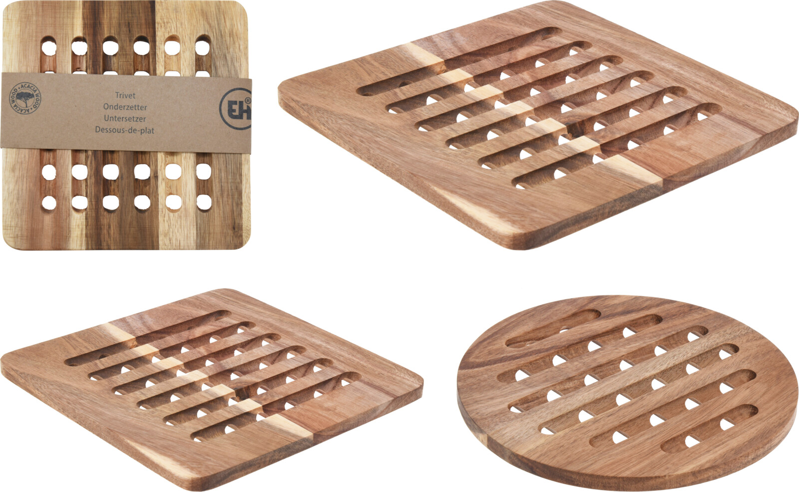TRIVET ACACIA 2ASS DESIGN