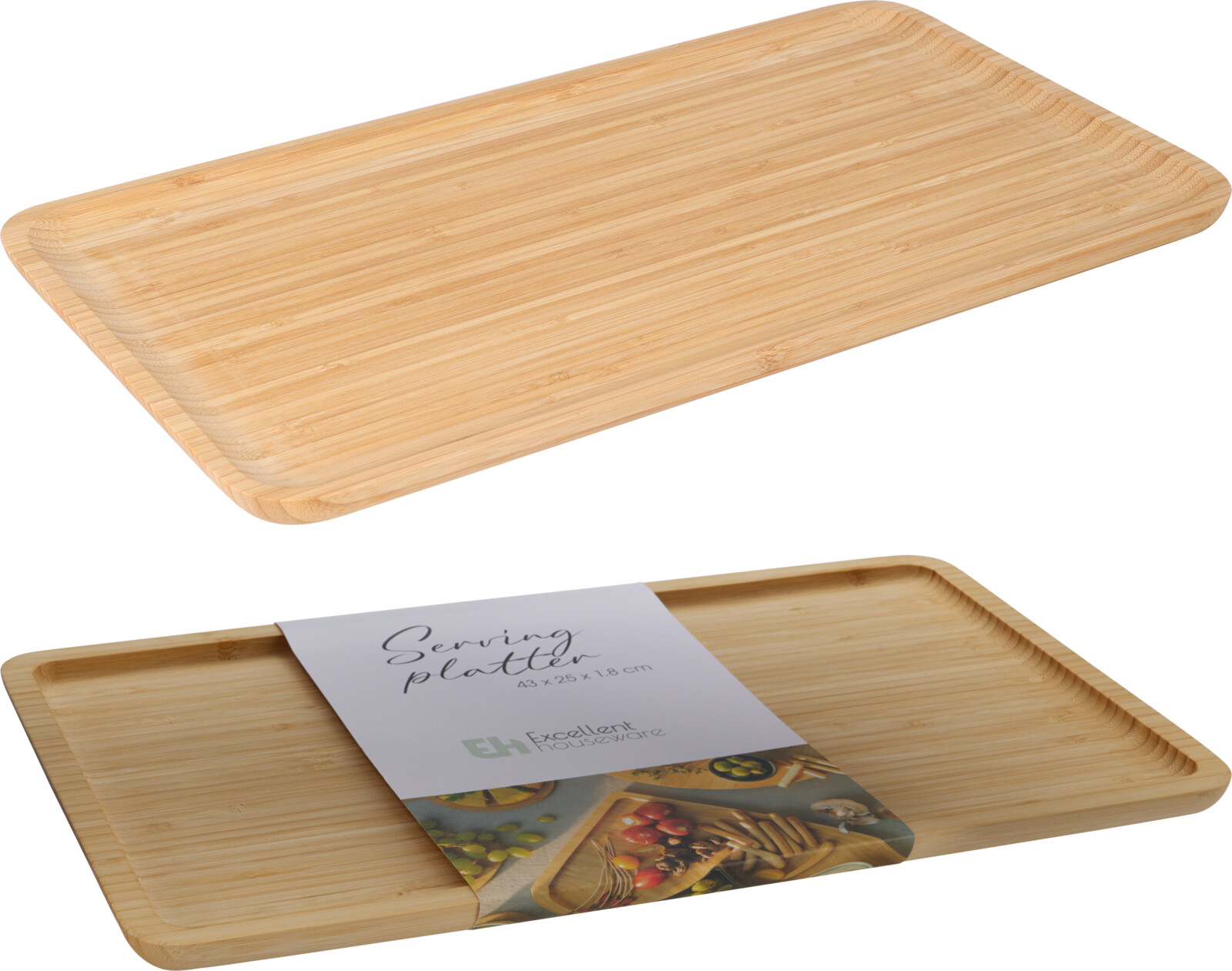 Serving Tray – Bamboo 16.9" x 9.8"