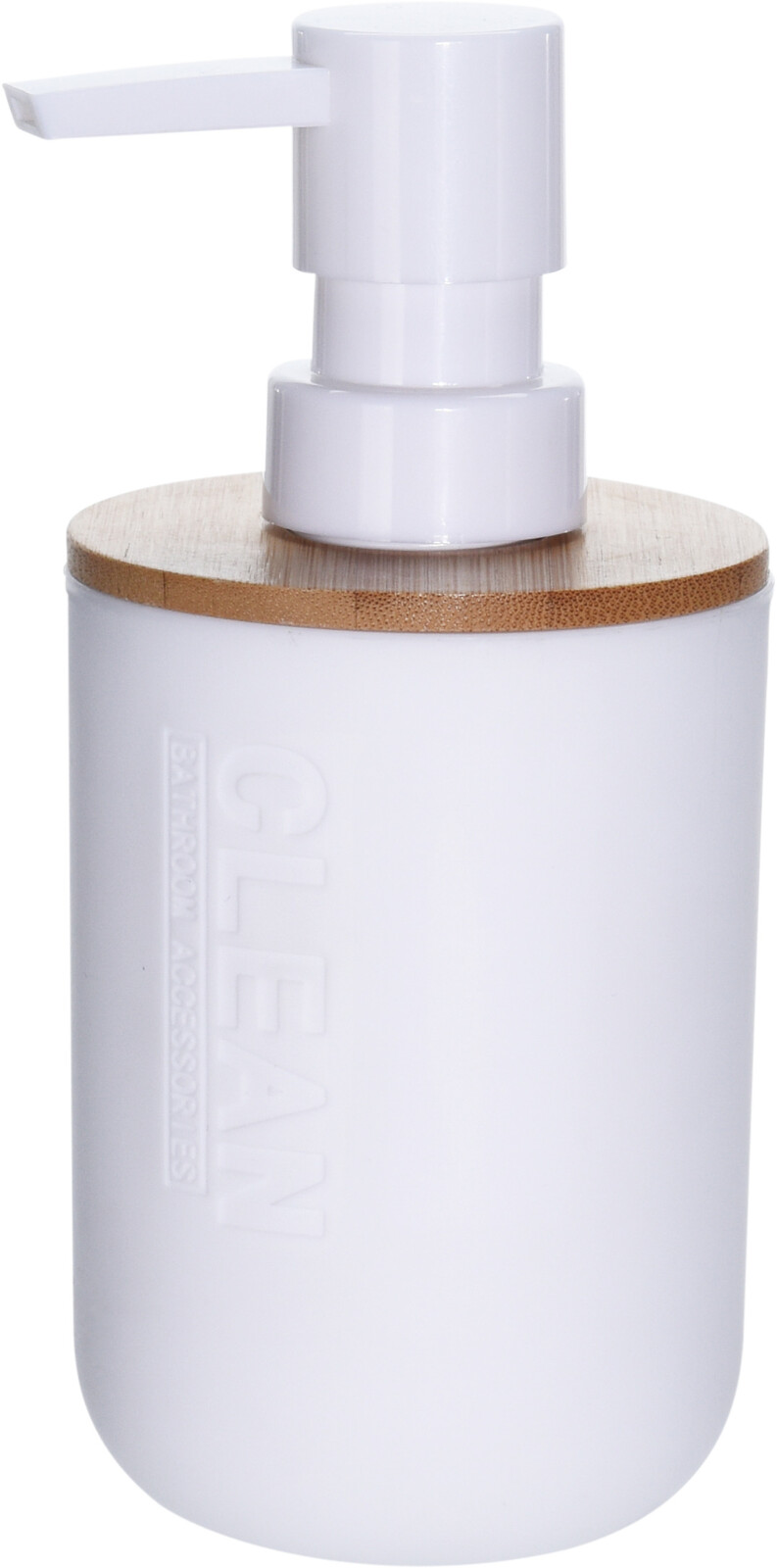 SOAP DISPENSER WHITE PS BAMBOO