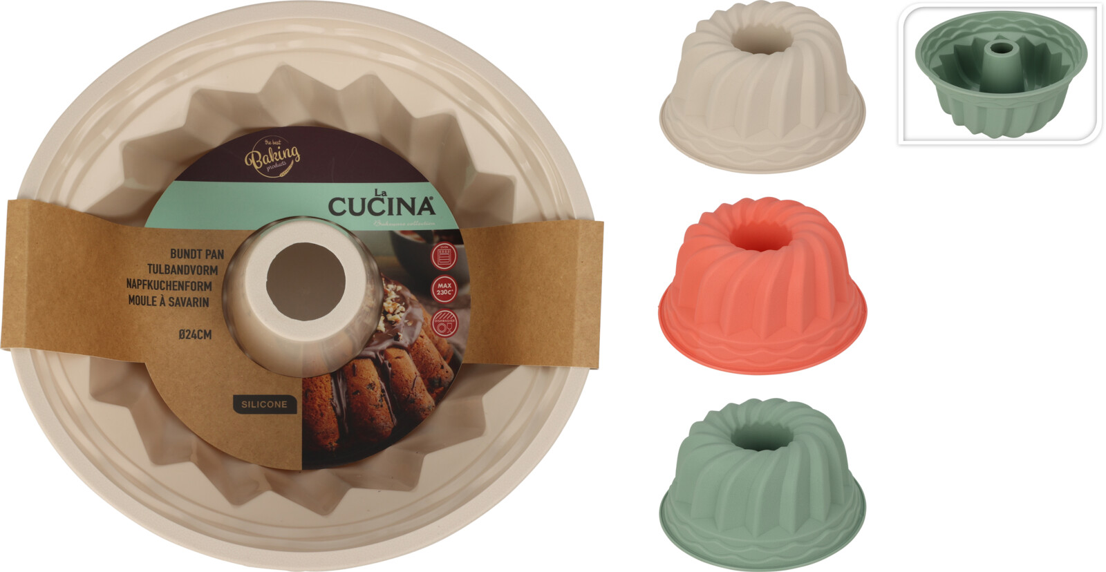CAKE FORM SILICONE 3ASS CLR