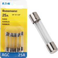 Bussmann 25A 32V AGC Glass Tube Automotive Fuse (5-Pack)