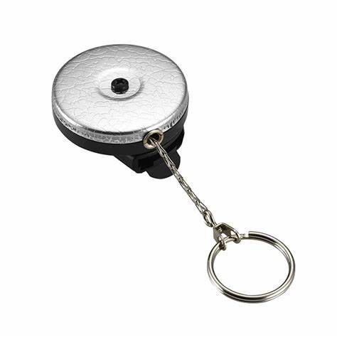 Heavy Duty Retractable Key Reel Standard-size Silver Model 46701