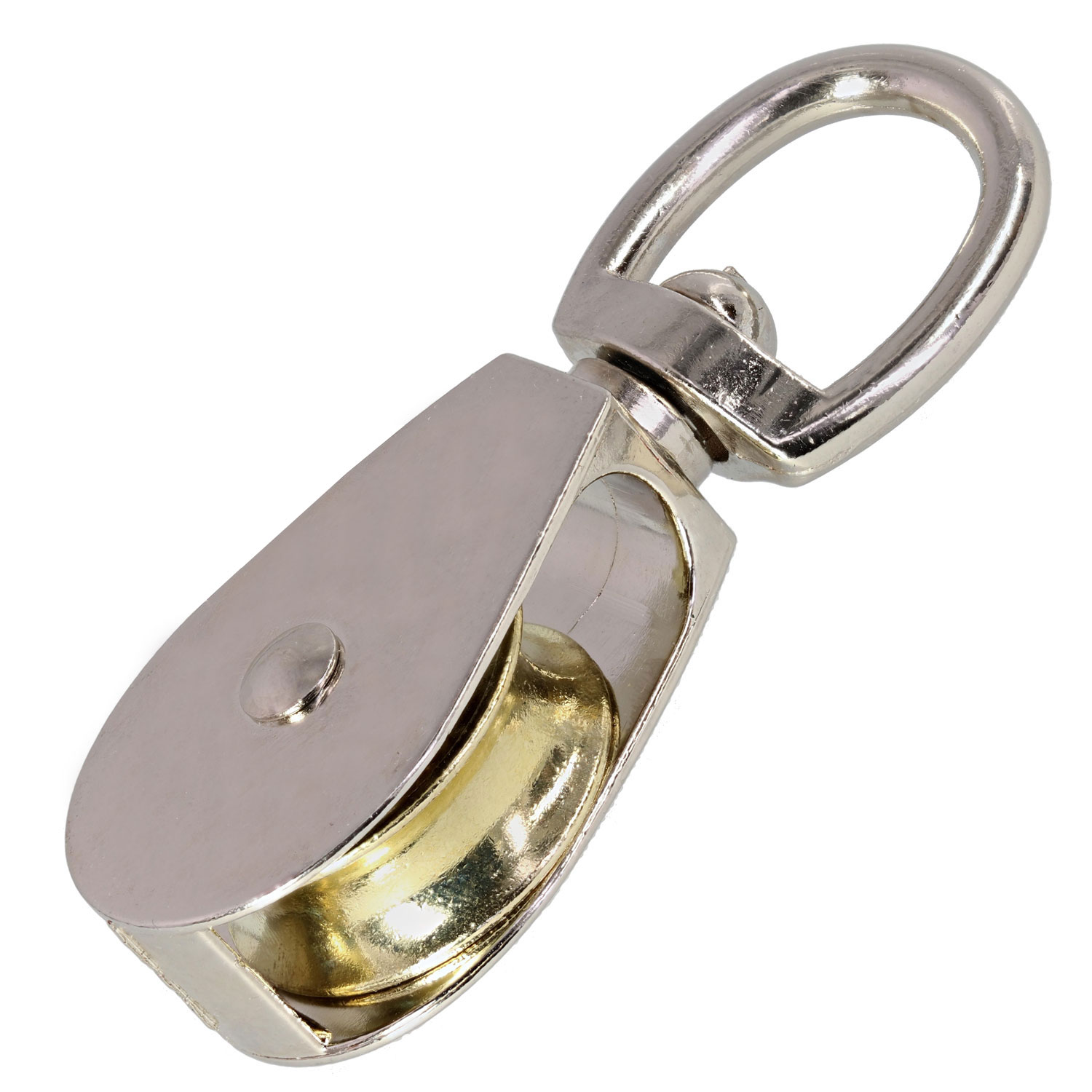 Baron 2 in. D Electro-Plated Iron Swivel Eye Single Eye Pulley Baron 2 in. D Electro-Plated Iron Swivel Eye Single Eye Pulley
