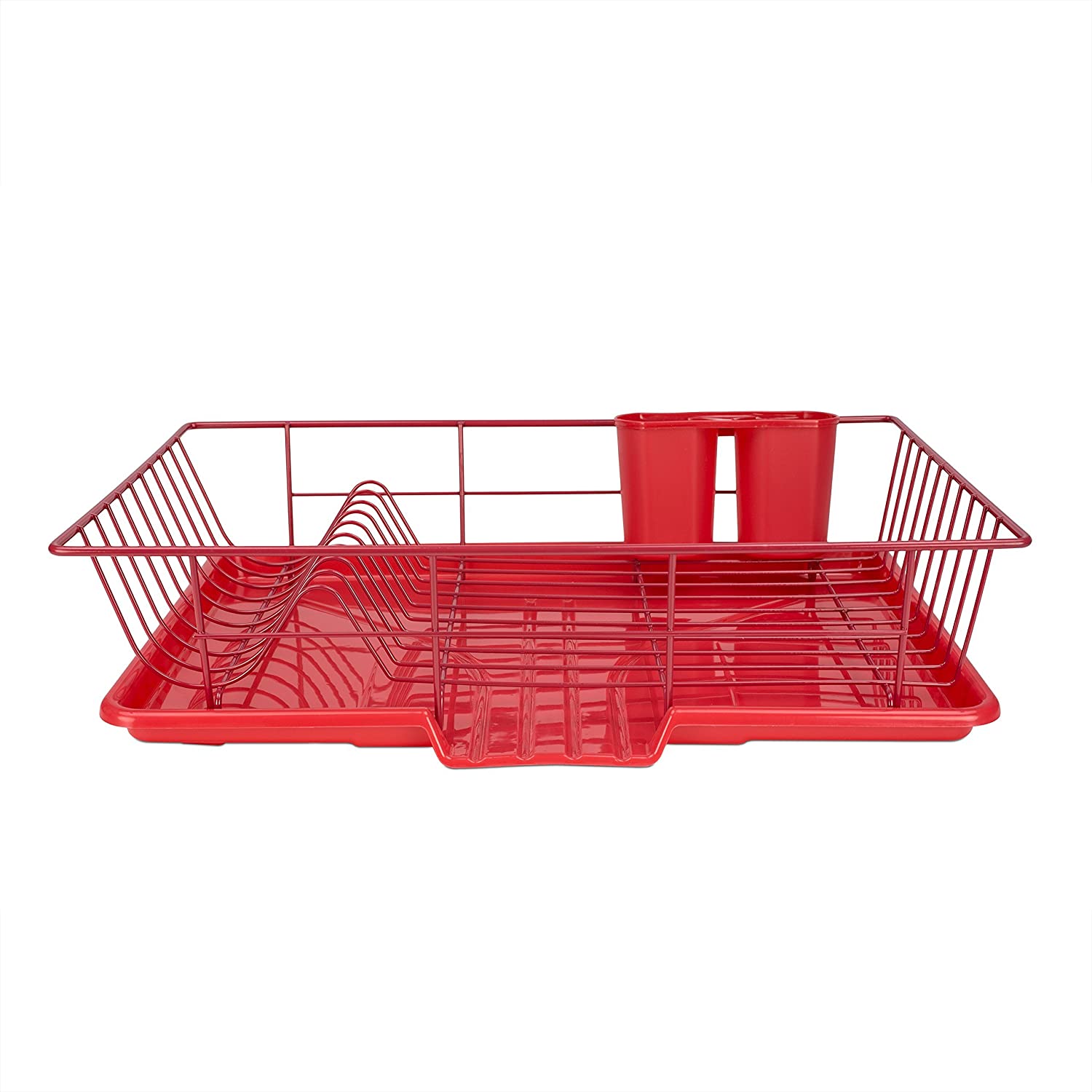 3PC DISH RACK CONTEMPO RED
