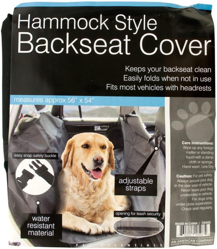 Hammock Style Backseat Cover For Pets, Model Od423, One Size Fits All