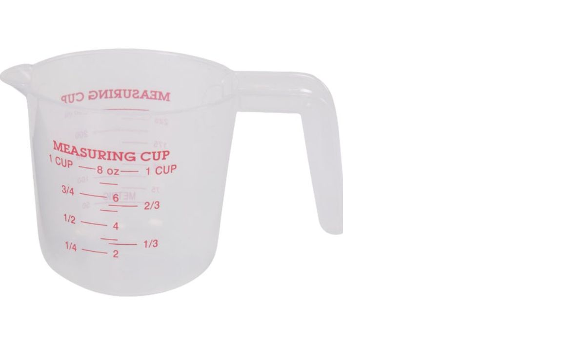 Norpro 1 Cup White Plastic Measuring Cup