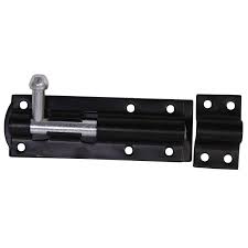 TOWER BOLT STRAIGHT - 4" - BLACK