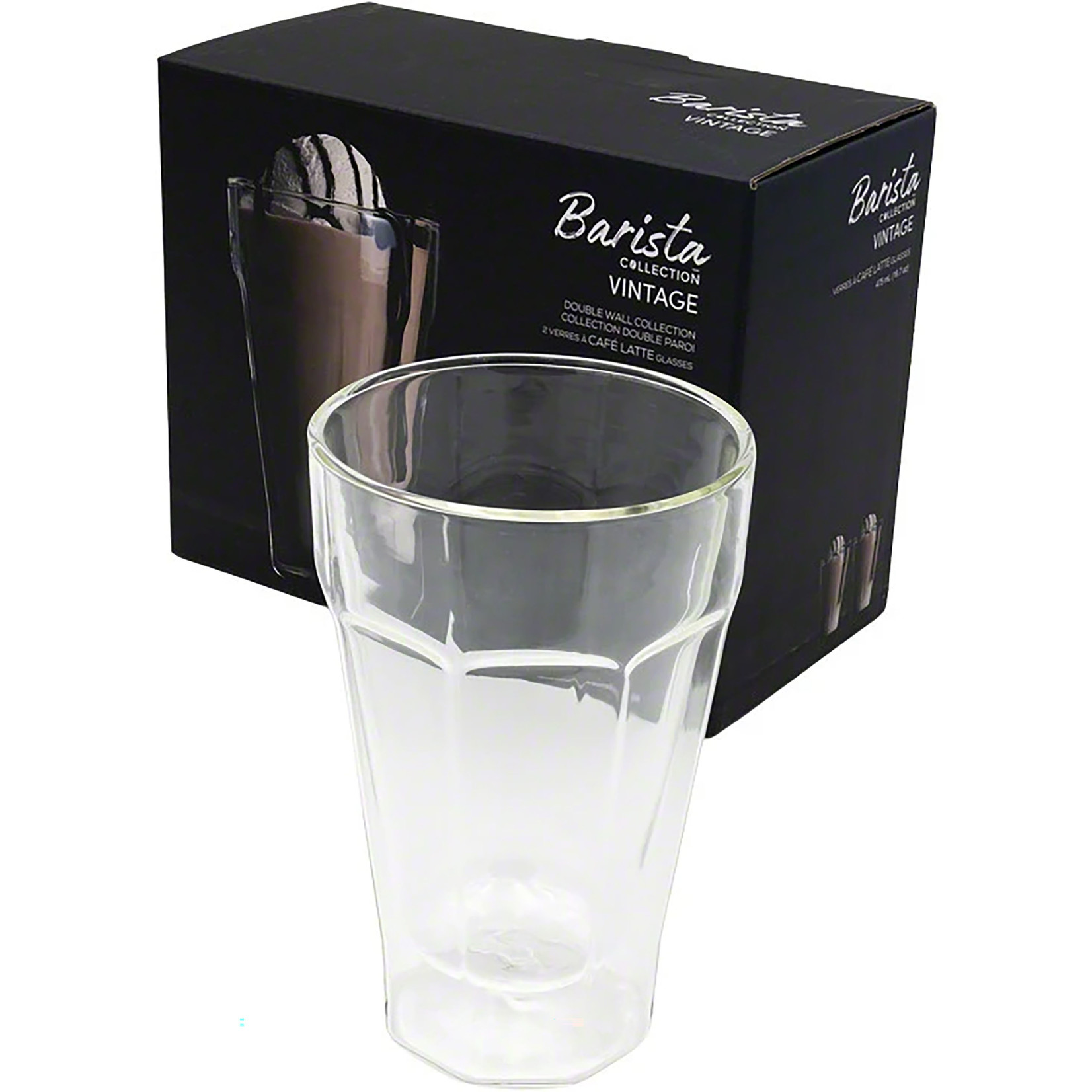BARISTA - ESPRESSO - INSULATED - CLEAR - DOUBLE WALL GLASS - 2PC