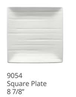 WHITE DOVE - MELAMINE - SQUARE PLATE -  8-7/8"