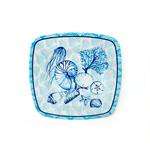 9" -MELAMINE - SMALL SQUARE PLATE - SHELL DREAM