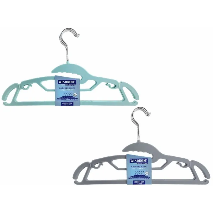 5PC CLOTHES HANGERS GRY PLS
